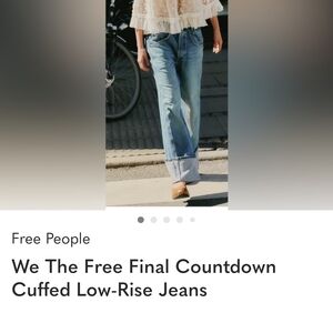 Free People Light Blue Wide Leg Jeans